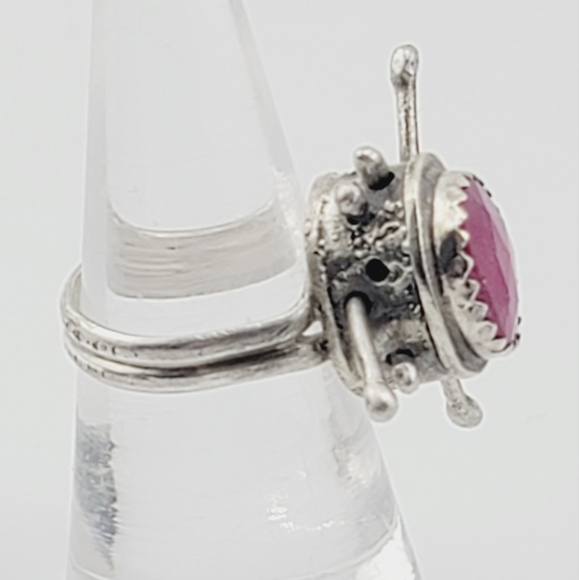 SOLD" BUT CAN MAKE IT IN UR SIZE PINK SAPPHIRE RING HANDMADE IN STERLING SILVER - Picture 4 of 6
